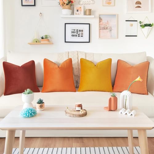 Decorative Throw Pillow Covers Cushion Cases (4 Count)