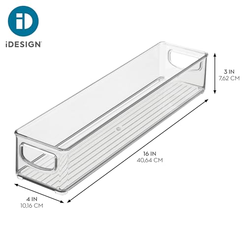 Slim Clear Plastic Storage Bin (2 Count)