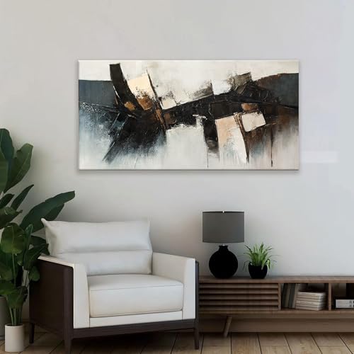 Black Wall Art Abstract Wall Decor Modern Artwork Canvas Prints Picture Canvas Art Wall Decor Modern Abstract Art Bedroom Living Room Office Decoration Ready To Hang 24"X48"