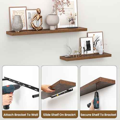 55 Inch Floating Shelves for Wall (2 Count)