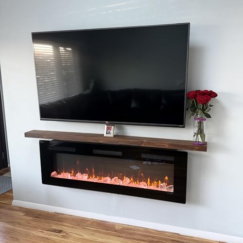 72 Inch Wooden Floating Shelves for Wall