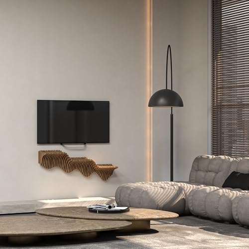 Parametric 40' Floating Shelf Modern Geometric Wooden 3D Wavy Wall Piece