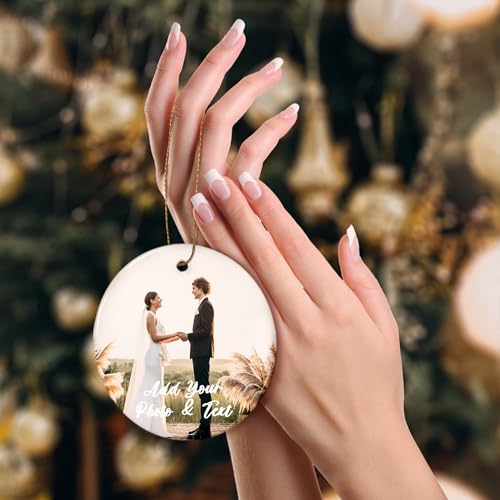 Custom Picture Christmas Ornaments Personalized Double