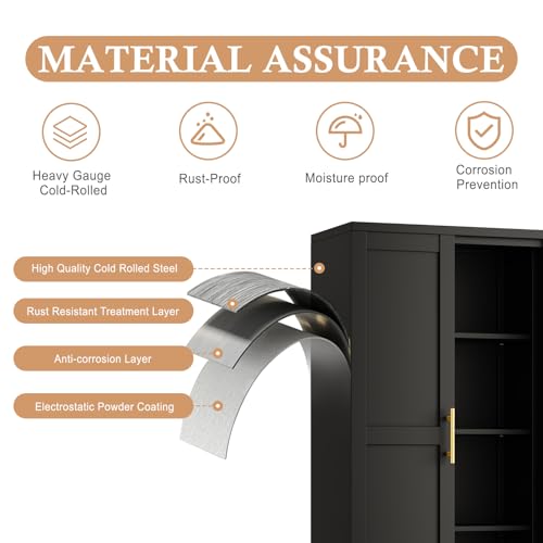 48" H Metal Kitchen Pantry Storage Cabinet