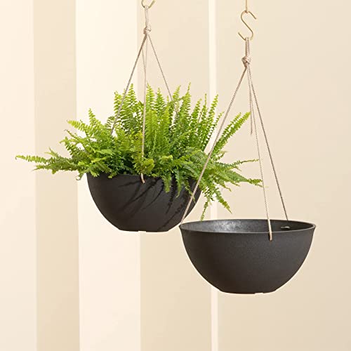 Large Hanging Planters for Outdoor Plants (2 Count)