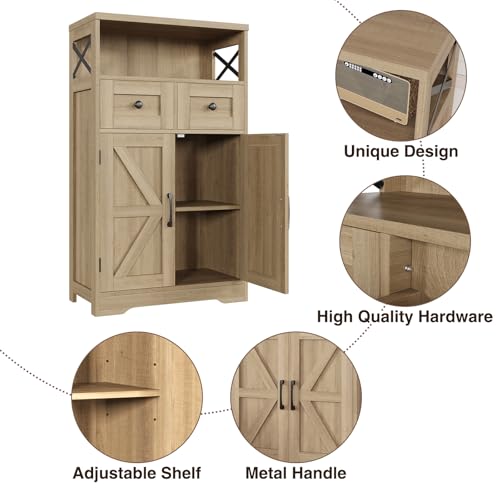 Farmhouse Accent Storage Cabinet with Drawers