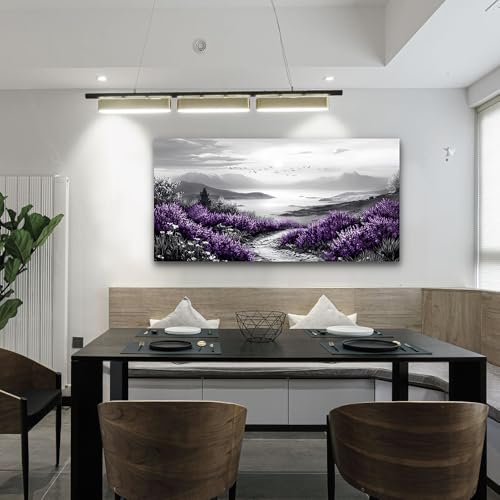 Large Canvas Wall Artwork Home Decoration Painting Black And White Landscape Modern Print Painting Living Room Decor And Bedroom Office Wall Decoration Natural Scenery Mural 24 X 48 Inches