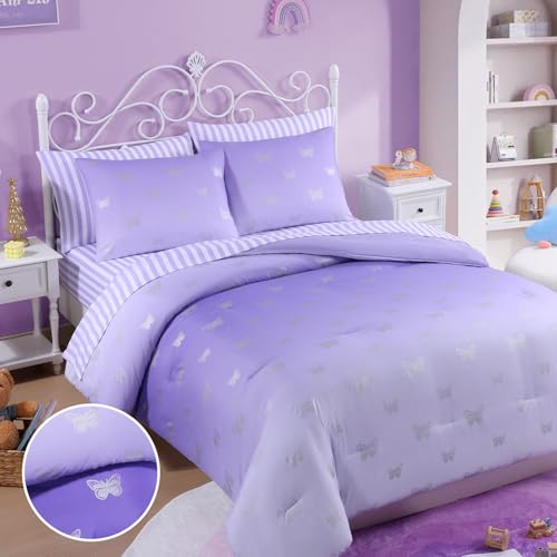 Twin Comforter Set with Sheets for Girls (5 Count)