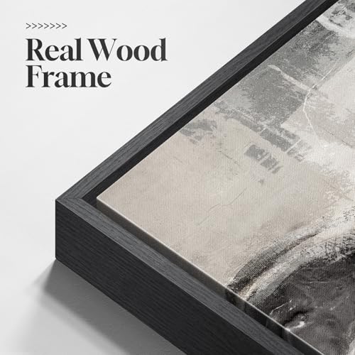 Framed Modern Minimalist Neutral Abstract Wall Art (3 Count)
