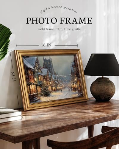 Vintage Gold Framed Wall Art for Living Room