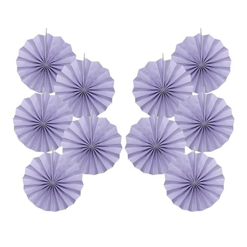 Purple Party Decorations DIY Purple Paper Fans Hanging Decoration 8in DIY