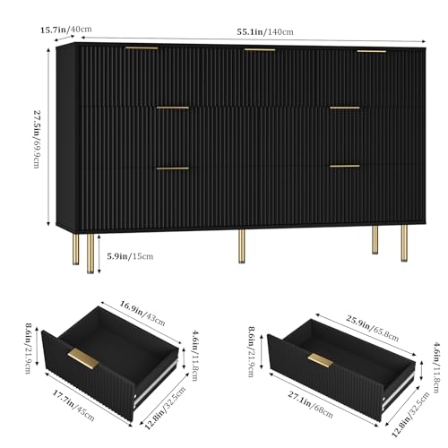 7 Drawers Dresser for Bedroom