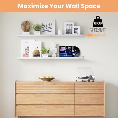 Floating Shelves for Wall Decor and Storage (6 Count)