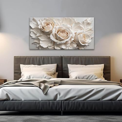 Canvas Art Wall Decor Paintings White Flower Wall Art Prints 20" × 40"