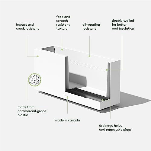 Block Series Long Box Planter (2 Count)