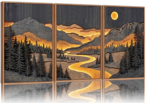 Dark Mountain Framed Canvas Wall Art