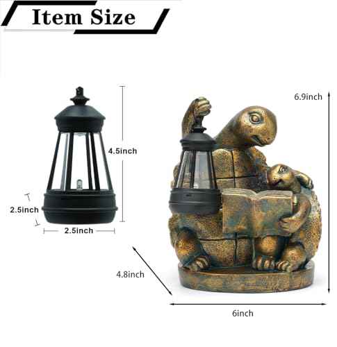 Turtle Solar Outdoor Garden Statue Lawn Yard Decor Gifts for Mom