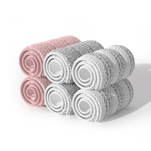 Microfiber Replacement Mop Pads for 13" Flat Mop System (6 Count)