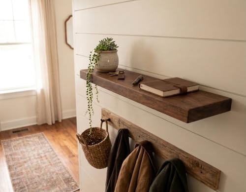 48 Inch Wooden Floating Shelves for Wall