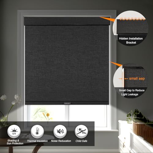 Free Stop Cordless Blinds for Indoor Windows with Cover