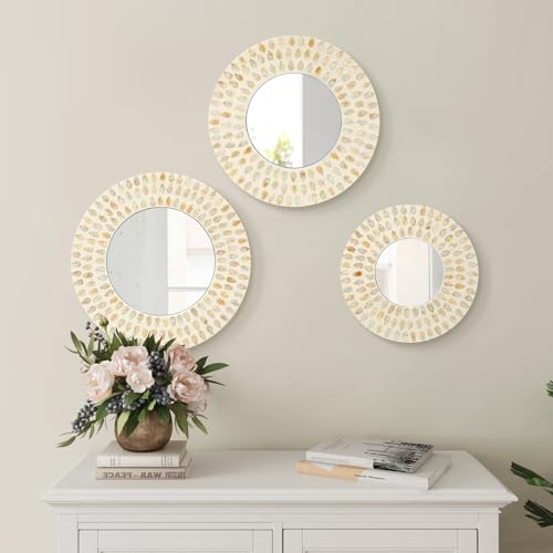 Boho Mirror Wall Decor for Living Room (3 Count)