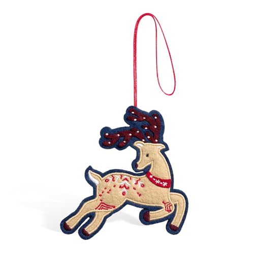 Christmas Handmade Prancing Reindeer HeartFelt Charm Card