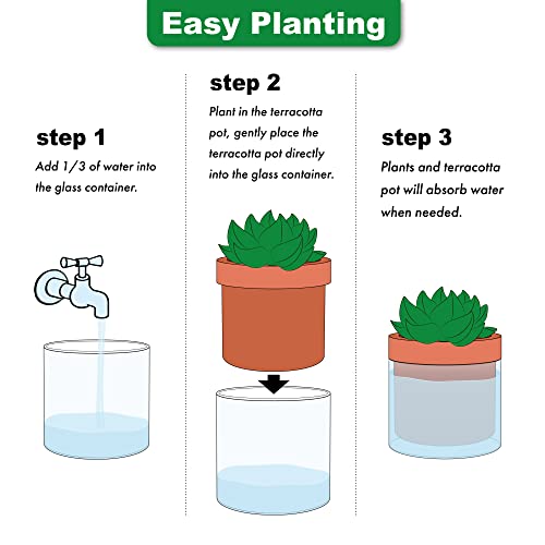 4 Inch Self Watering Planter Pot (2 Count)