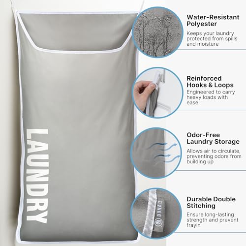 Hanging Laundry Hamper Bag XL 40x22" (2 Count)