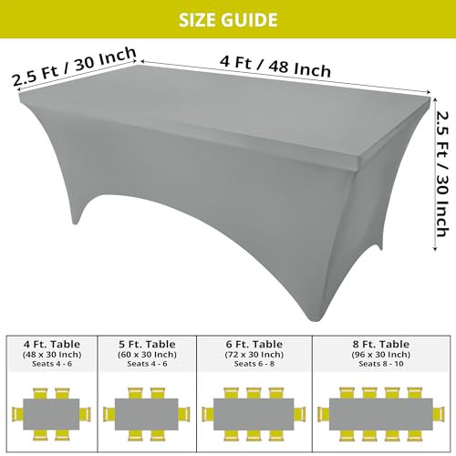 Spandex Table Cloth 2 Pack [4FT (2 Count)