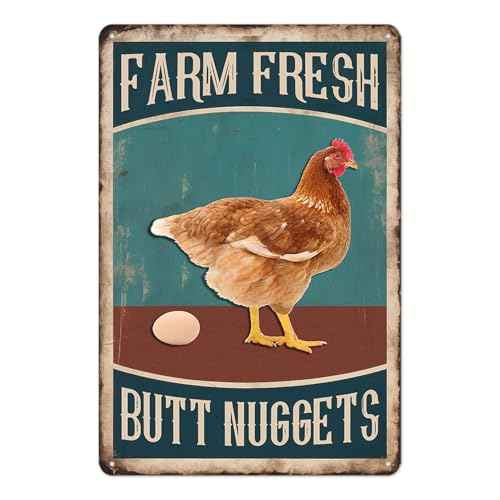 Chicken Coop Metal Signs for Outdoor