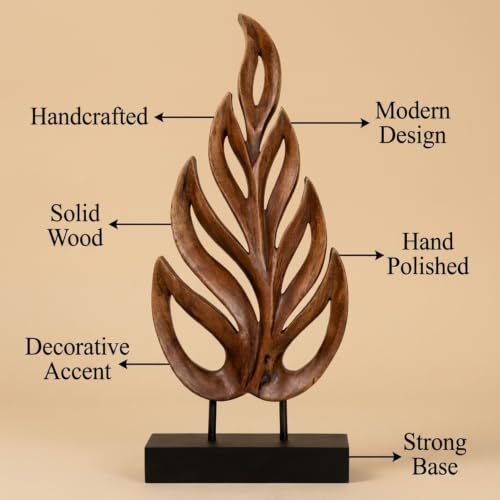 Wooden Leaf Sculpture