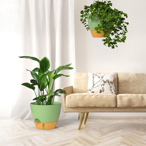12 Inch Hanging Planters for Indoor Outdoor Plants (2 Count)