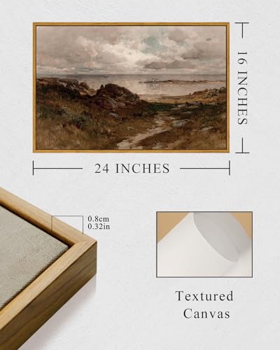 Framed Canvas Wall Art Vintage Decor