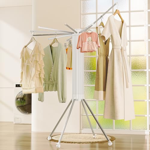 4 Legs Single Layer Clothes Drying Rack