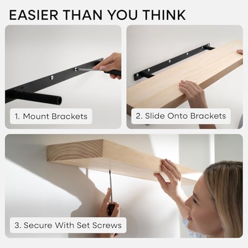 48 Inch DIY Floating Shelves (3 Count)