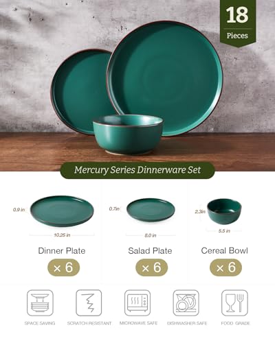 Mercury 18 Piece Stoneware Dinnerware Set (18 Count)