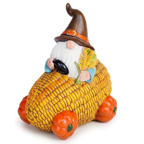 Fall Gnome Corn Car Figurine