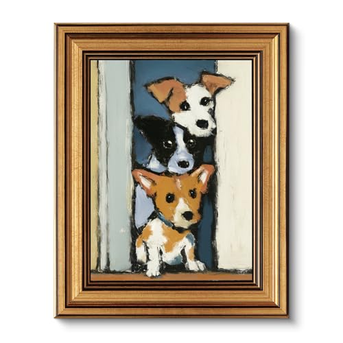 Framed Vintage Dog Wall Art
