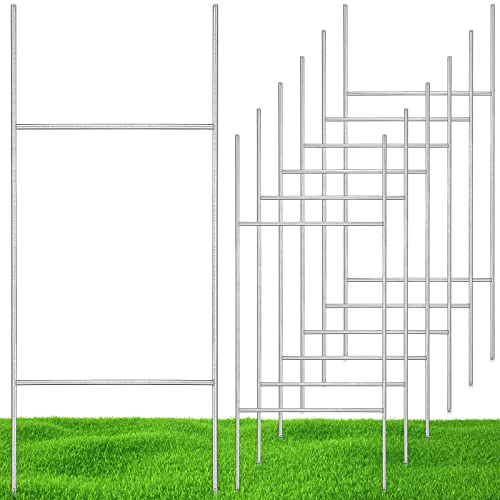 6 Pcs Heavy Duty Metal H Frame Yard Sign Wire Stakes 30'' x 10''