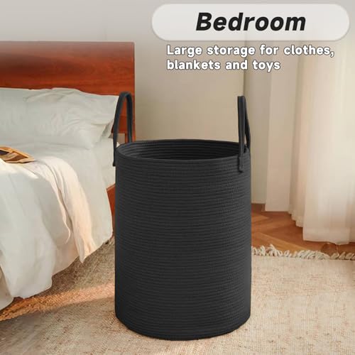 100L Cotton Rope Laundry Basket Hamper