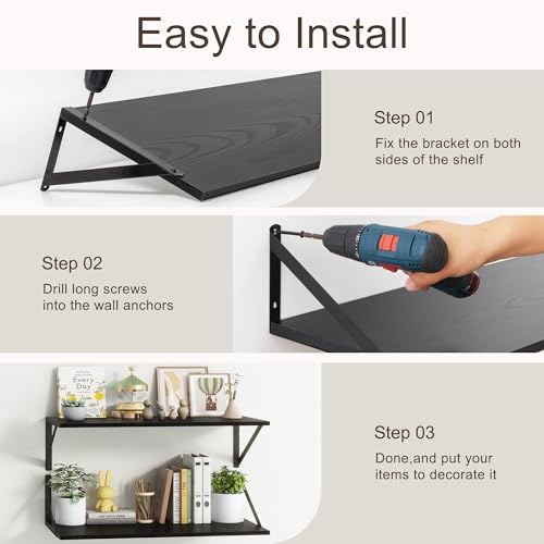 10 Inch Deep Floating Shelves (2 Count)