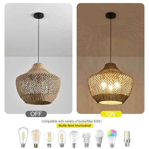 Rattan Pendant Light (3 Count)