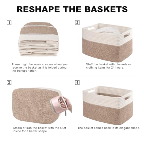 4 Pack Storage Baskets for Organizing (4 Count)