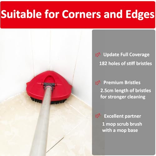 Spin Mop Scrub Brush Head Compatible with OCedar EasyWring 1 Tank System (2 Count)