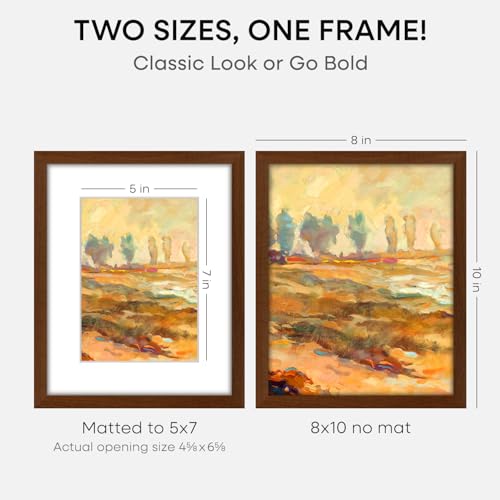 8x10 Brown Oak Picture Frame