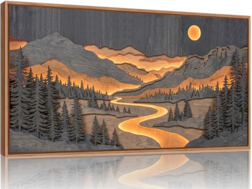 Dark Mountain Framed Canvas Wall Art