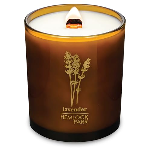 Lavender Amber & Gold Crackling Wood Wick Candle