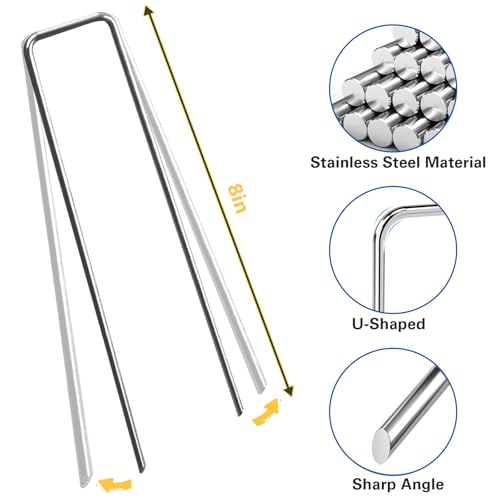 8 Inch Landscape Staples (125 Count)