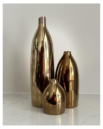 Gold Vase Set (3 Count)