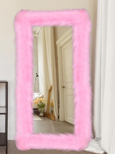 Full Length Mirror Cover 59 x 16 Inch Fluffy Universal